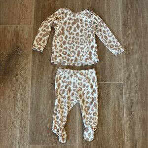 Little Miss Dessa Leopard Print Baby Outfit 9-12M